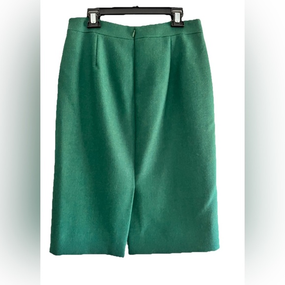 J Crew Skirt Women 0 Green Wool NO. 2 Pencil Ladies Lined Classic Fall Autumn - Picture 3 of 8